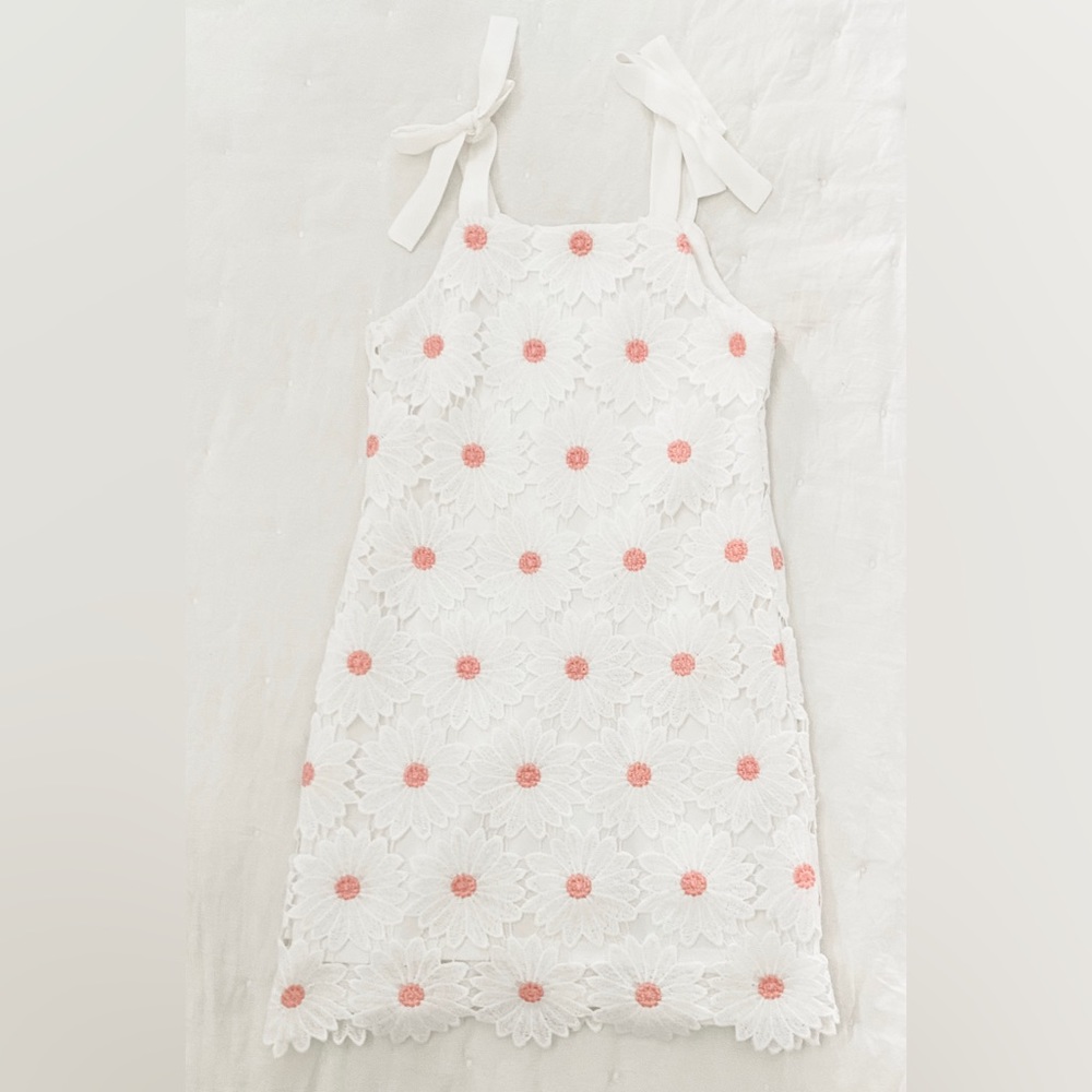 GB Girls White Daisy Dress